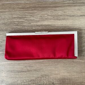 Red Satin Calvin Klein Clutch